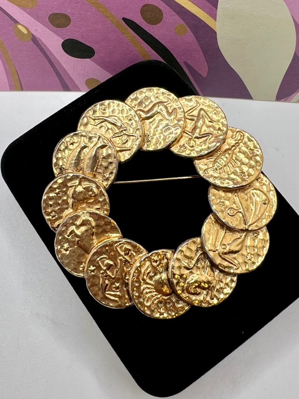 Accessocraft Zodiac Coin Brooch